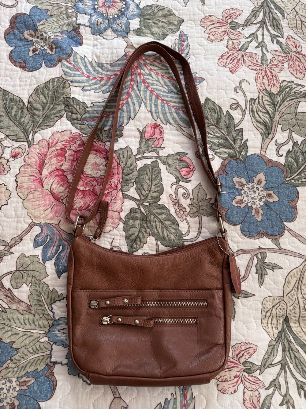 Great American Leatherworks 100% Cowhide Leather Crossbody Bag
